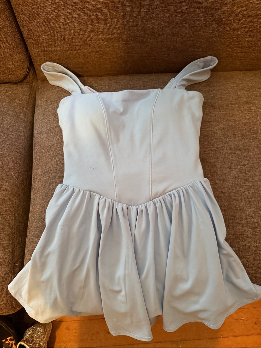 JoyLab Athletic Light Blue Sundress with Sweetheart Bodice